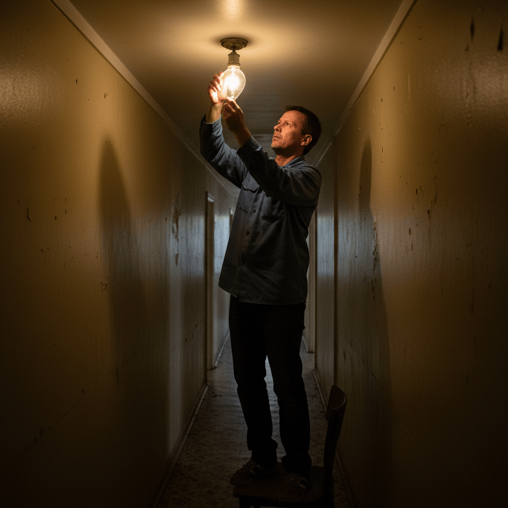 Reparatur einer flackernden Flurleuchte